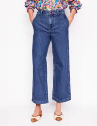 Cropped Fluid Jeans-Mid Vintage(Regular,25)