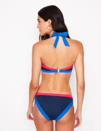 Santorini Bikini Top-Navy/ Coral Punch Pink/ Blue(2)