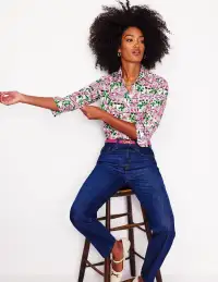 Sienna Cotton Shirt-Ivory. Botanical Greenhouse