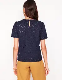 Edi Embroidered Top-Navy(2)