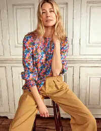 Effie Smocked Blouse-Multi. Paintbox Ditsy