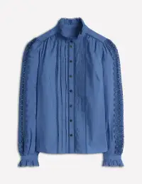 Felicity Lace Blouse-Blue River(Petite,2)
