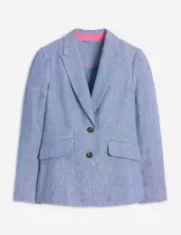 Stamford Linen Blazer-Chambray(Petite,2)