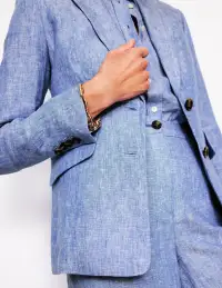 Stamford Linen Blazer-Chambray(Petite,2)