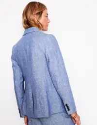 Stamford Linen Blazer-Chambray(Petite,2)