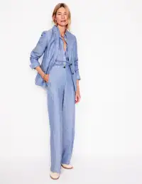 Stamford Linen Blazer-Chambray(Petite,2)