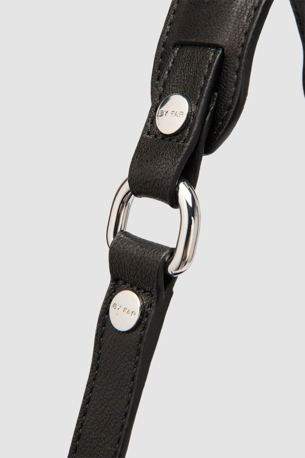 Trayana Black Washed Leather Crossbody Bag