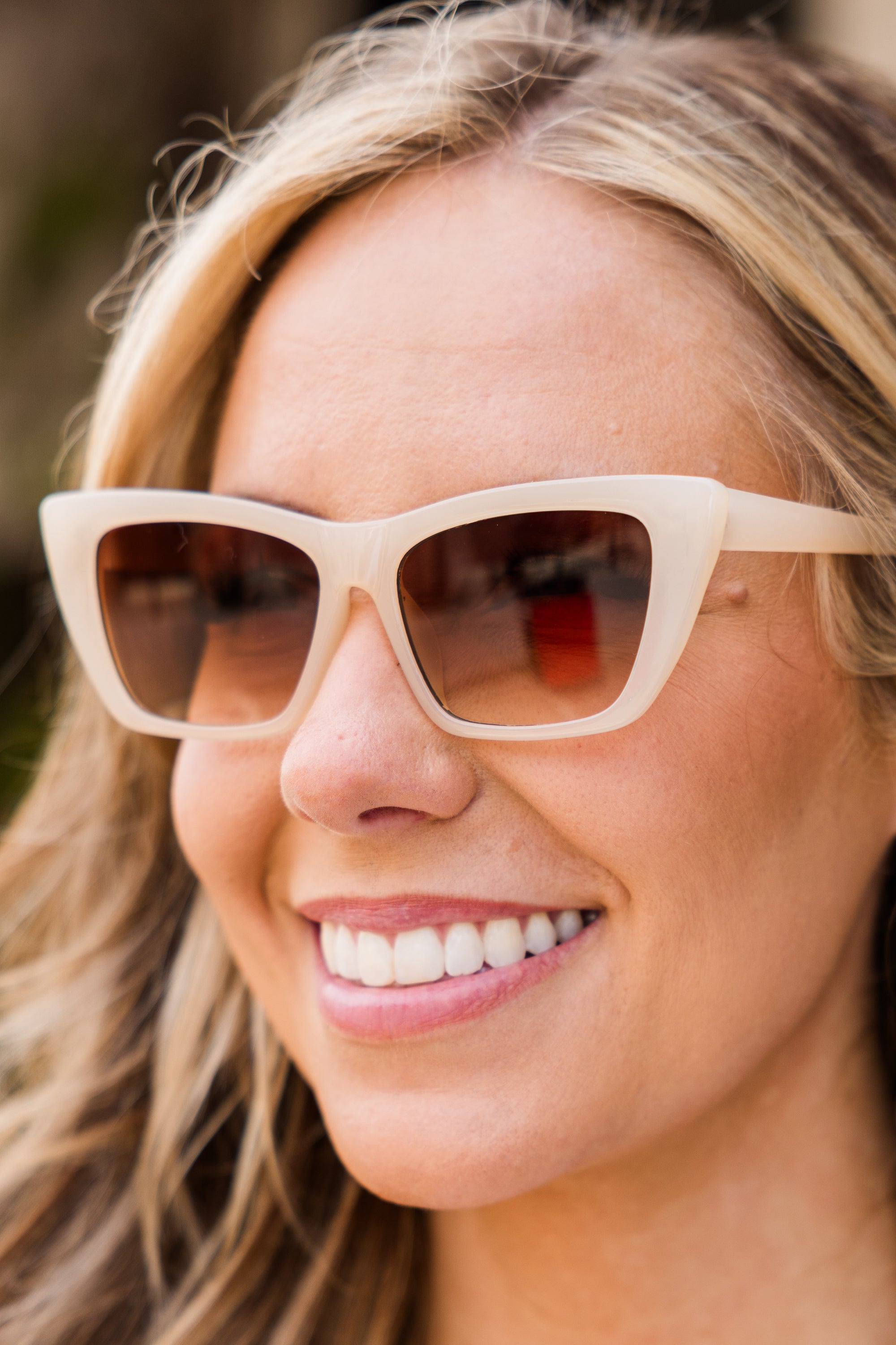 Can't Outshine Me Sunglasses, Cream