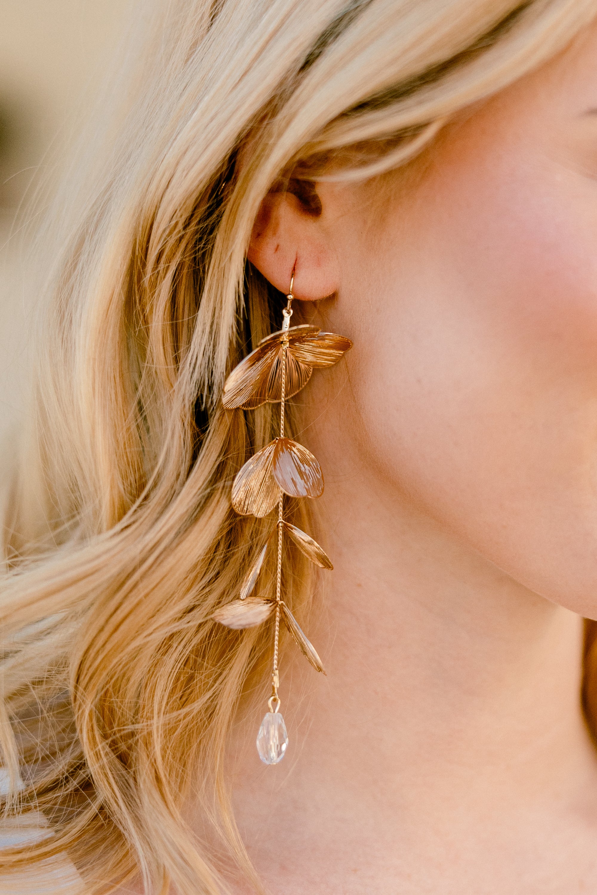 Let's Get Started Earrings, Gold