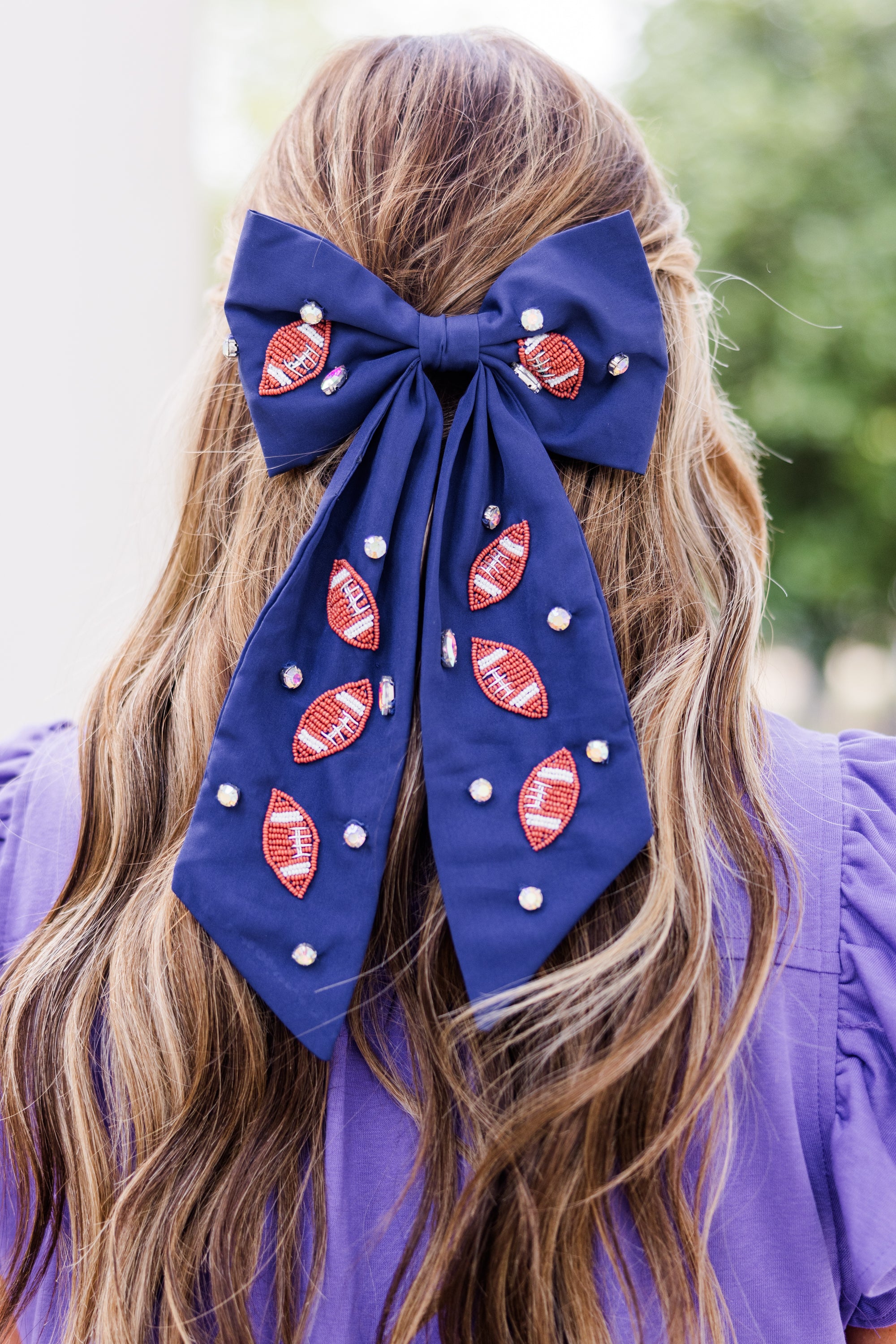 Making My Own Luck Bow, Navy