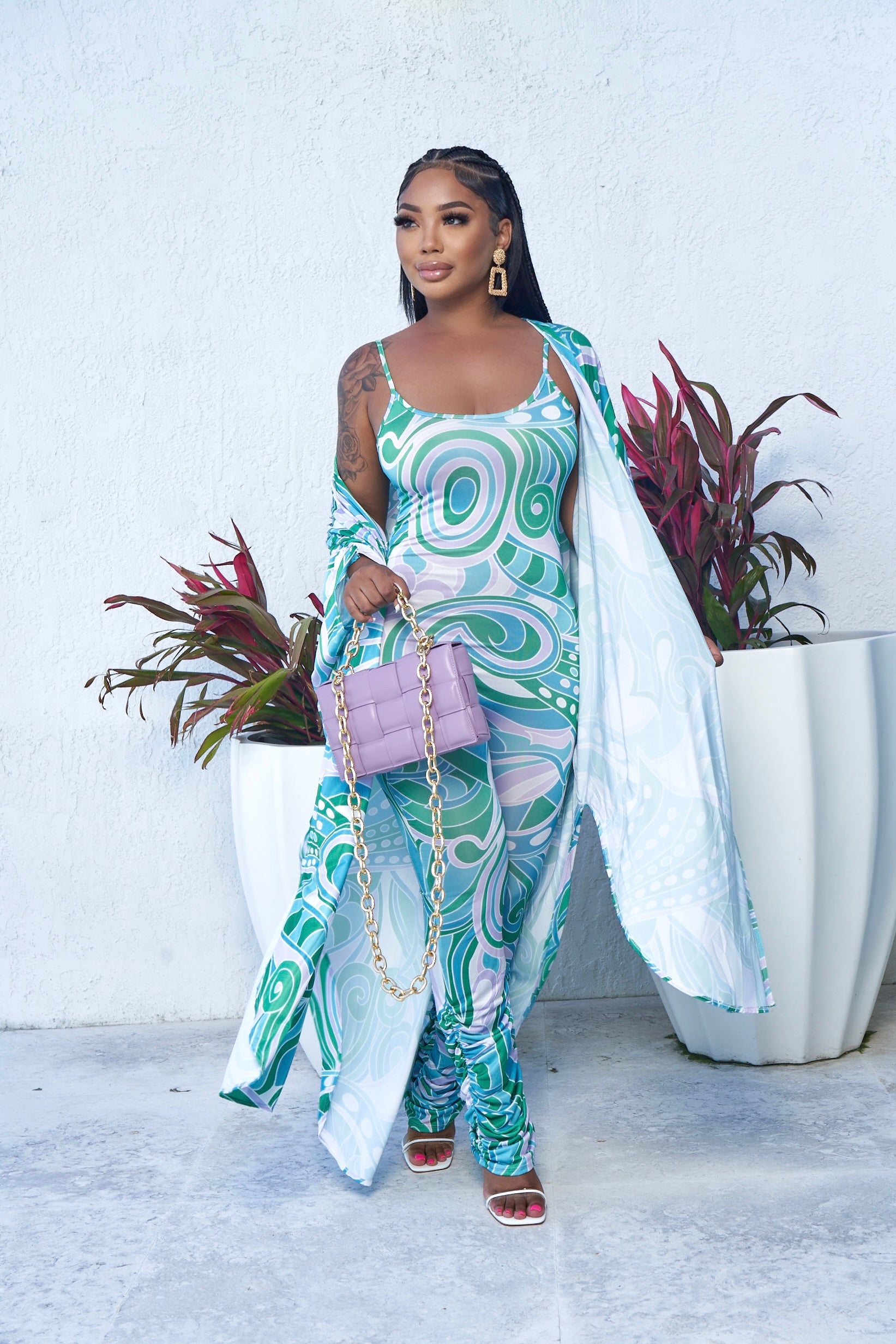 The “Bougie Auntie” Turquoise Set