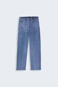 Paneled Wide Leg Fit Jeans