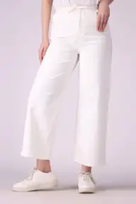 Wide Leg Pull On Jeans