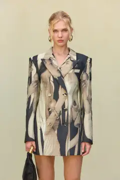 DANIELLA BLAZER DRESS - PORTRAIT MULTI