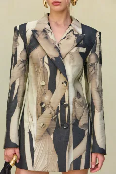 DANIELLA BLAZER DRESS - PORTRAIT MULTI(PORTRAIT MULTI,00)