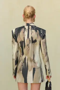 DANIELLA BLAZER DRESS - PORTRAIT MULTI(PORTRAIT MULTI,00)