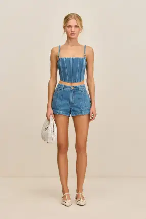SHELLEY SHORT - MEDIUM STONE WASH