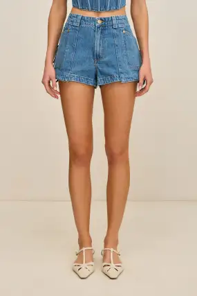 SHELLEY SHORT - MEDIUM STONE WASH(MEDIUM STONE WASH,23)