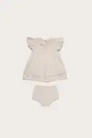 BABY JOSLYN DRESS & BLOOMER - OFF WHITE
