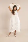 KIDS ISLA DRESS & JACKET - OFF WHITE(OFF WHITE,2 YEARS)