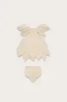 BABY PETAL DRESS & BLOOMER - OFF WHITE(OFF WHITE,12-18 MONTHS)