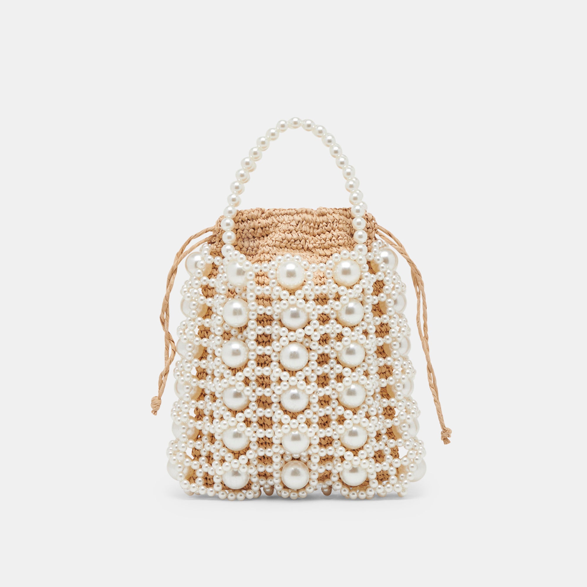 ADELINE HANDBAG NATURAL PEARL RAFFIA