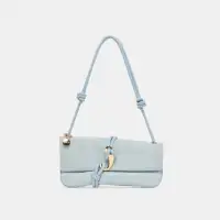 ALICE SHOULDER BAG BLUE SUEDE