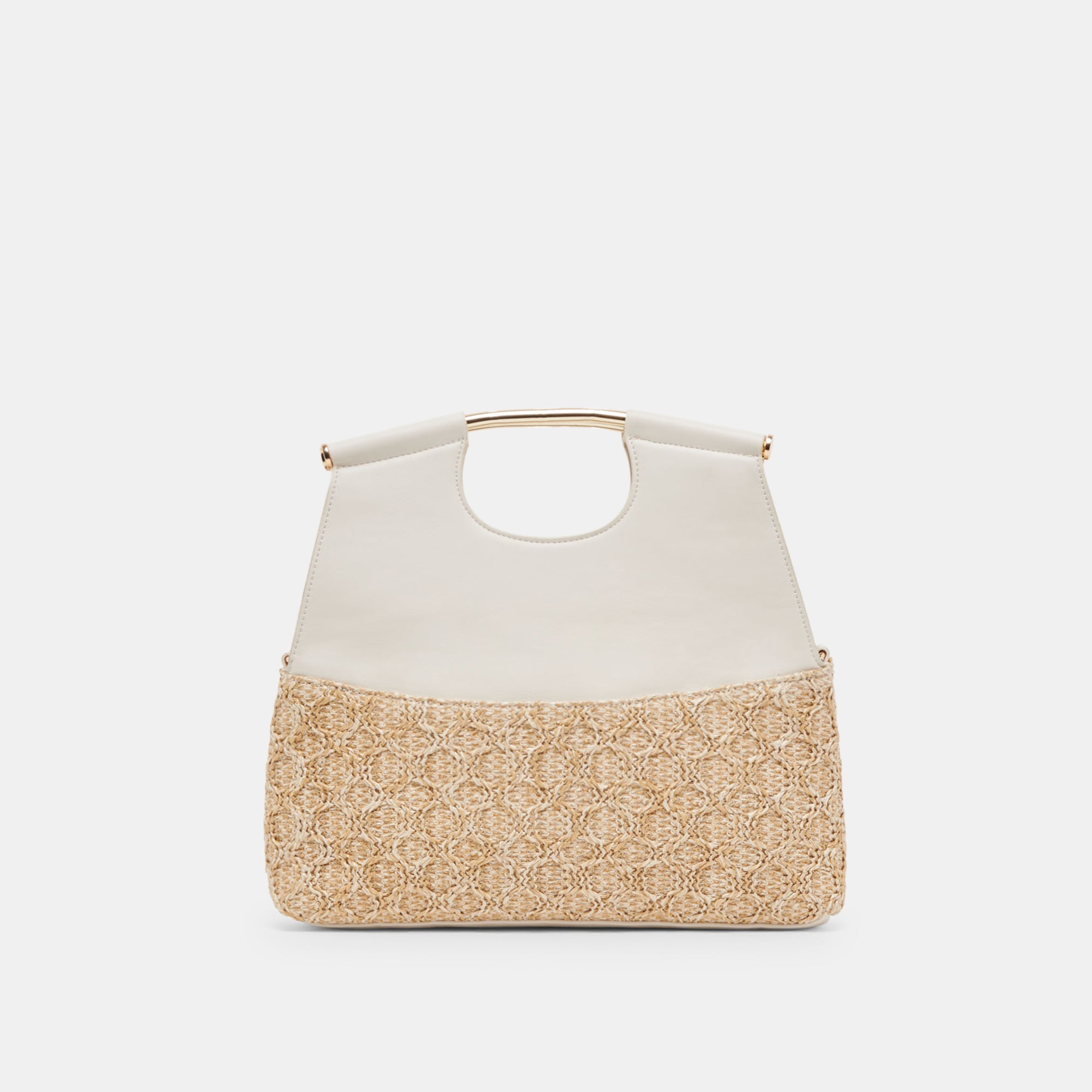 BIANCA CLUTCH IVORY NATURAL RAFFIA