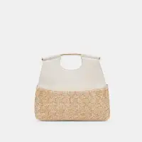 BIANCA CLUTCH IVORY NATURAL RAFFIA