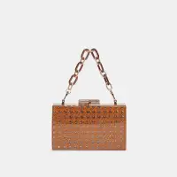 CANE CLUTCH BROWN MULTI CANING