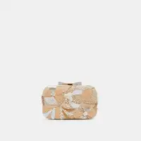 DAISY CLUTCH NATURAL MULTI BEADED