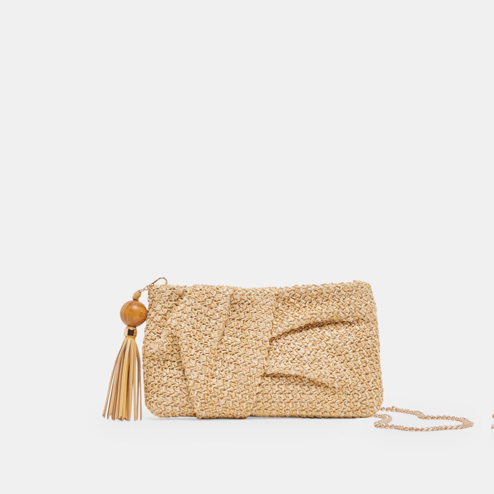 LORENA CLUTCH NATURAL RAFFIA