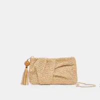 LORENA CLUTCH NATURAL RAFFIA