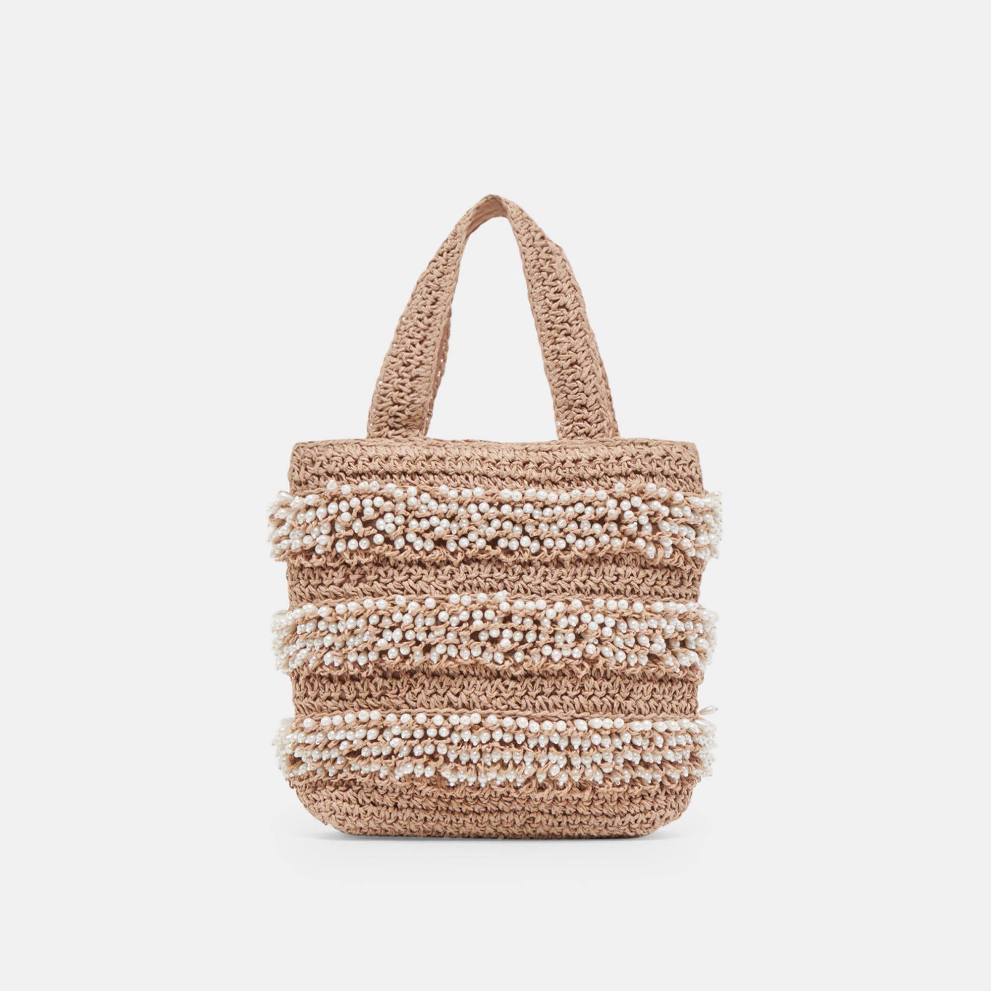 MALLORCA HANDBAG NATURAL PEARL RAFFIA