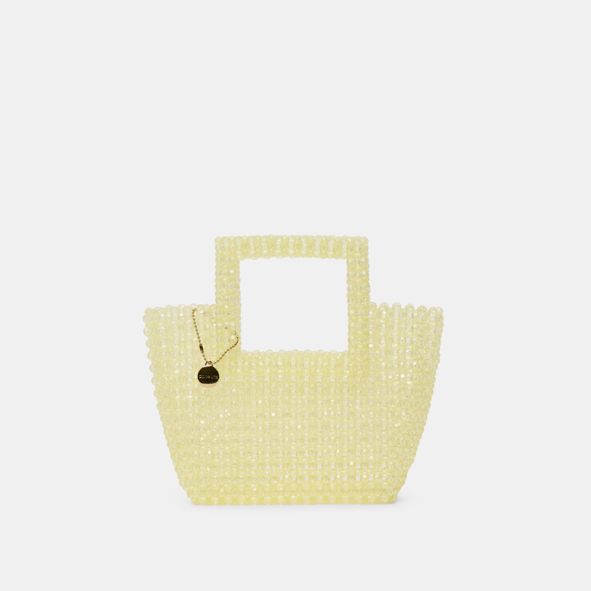 MAREL HANDBAG LIME BEADED