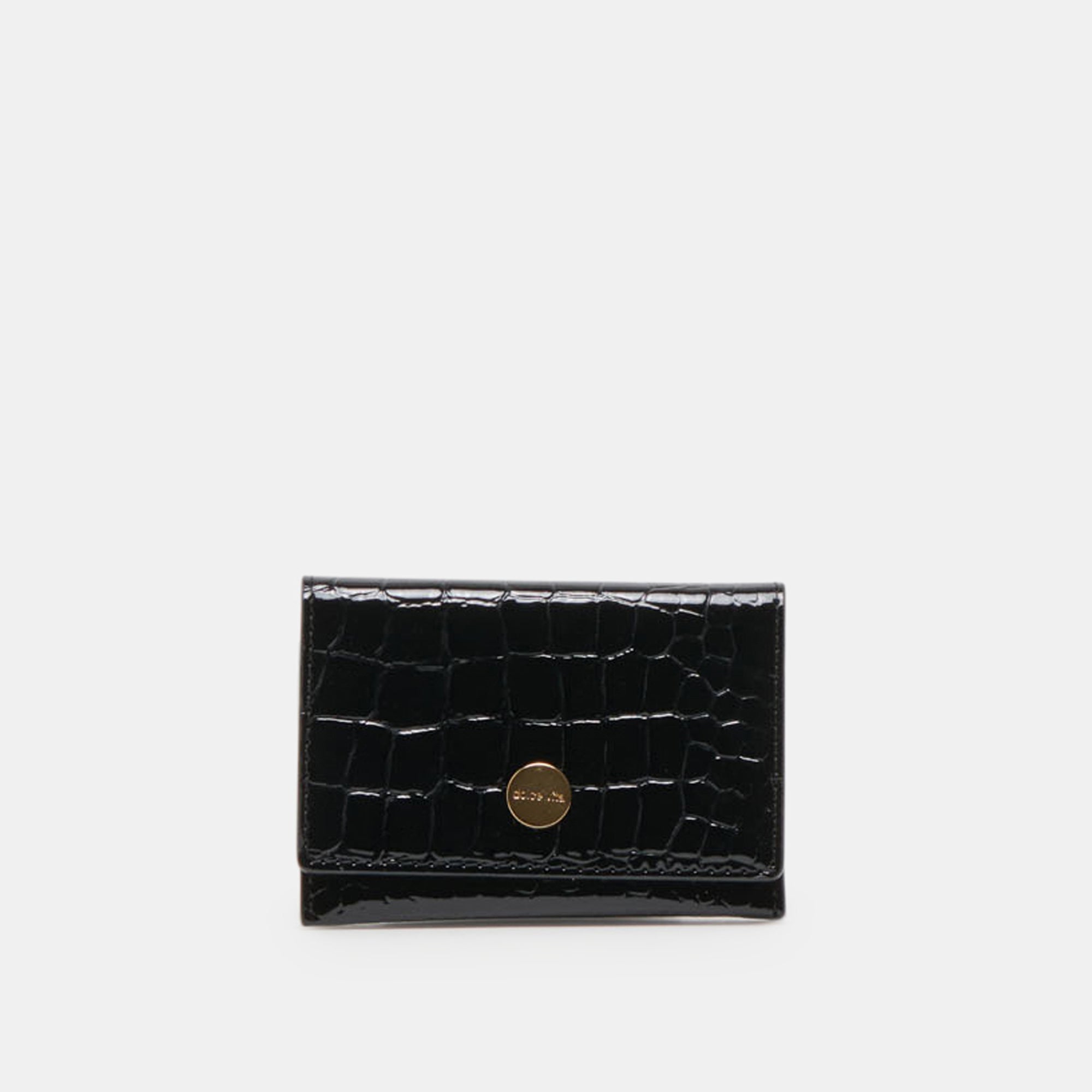 MINNIE WALLET BLACK CROCO STELLA