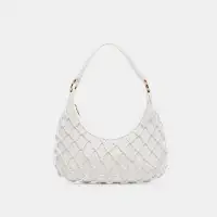 POSITANO SHOULDER BAG WHITE RAFFIA