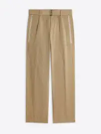 Straight belted pants