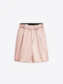 Pleated bermuda shorts