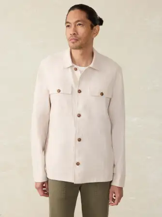 Movement™ Linen Shirt Jacket - Dorset Sand
