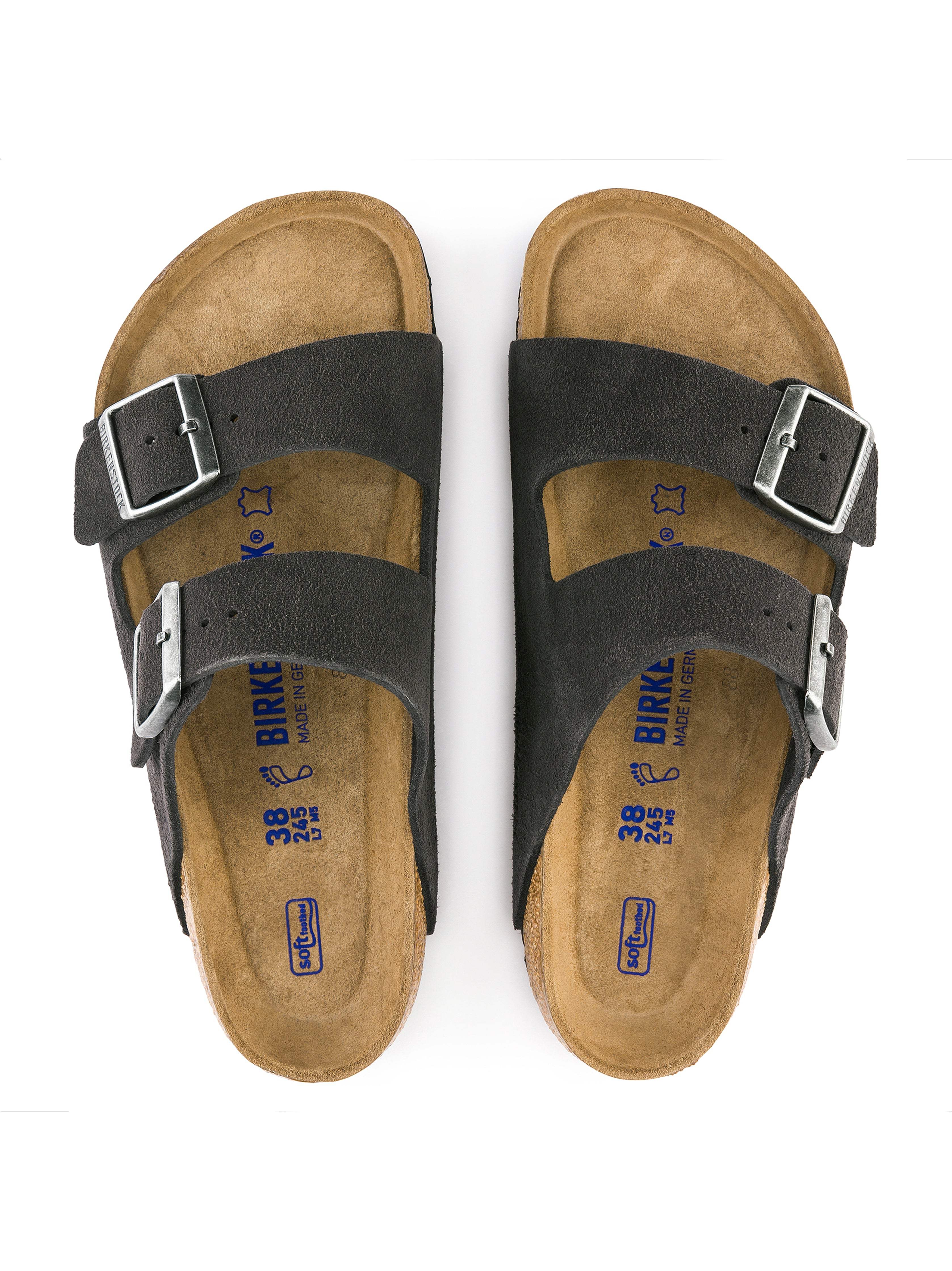 Women's Birkenstock Arizona Soft Footbed - Velvet Gray(Velvet Gray,35)