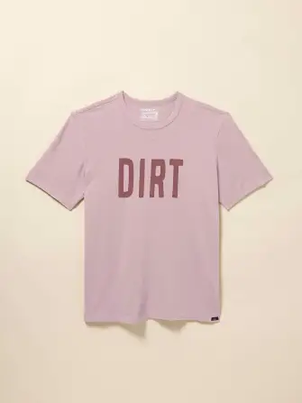 DIRT Sunwashed Regenerative Cotton Tee - Vista Plum