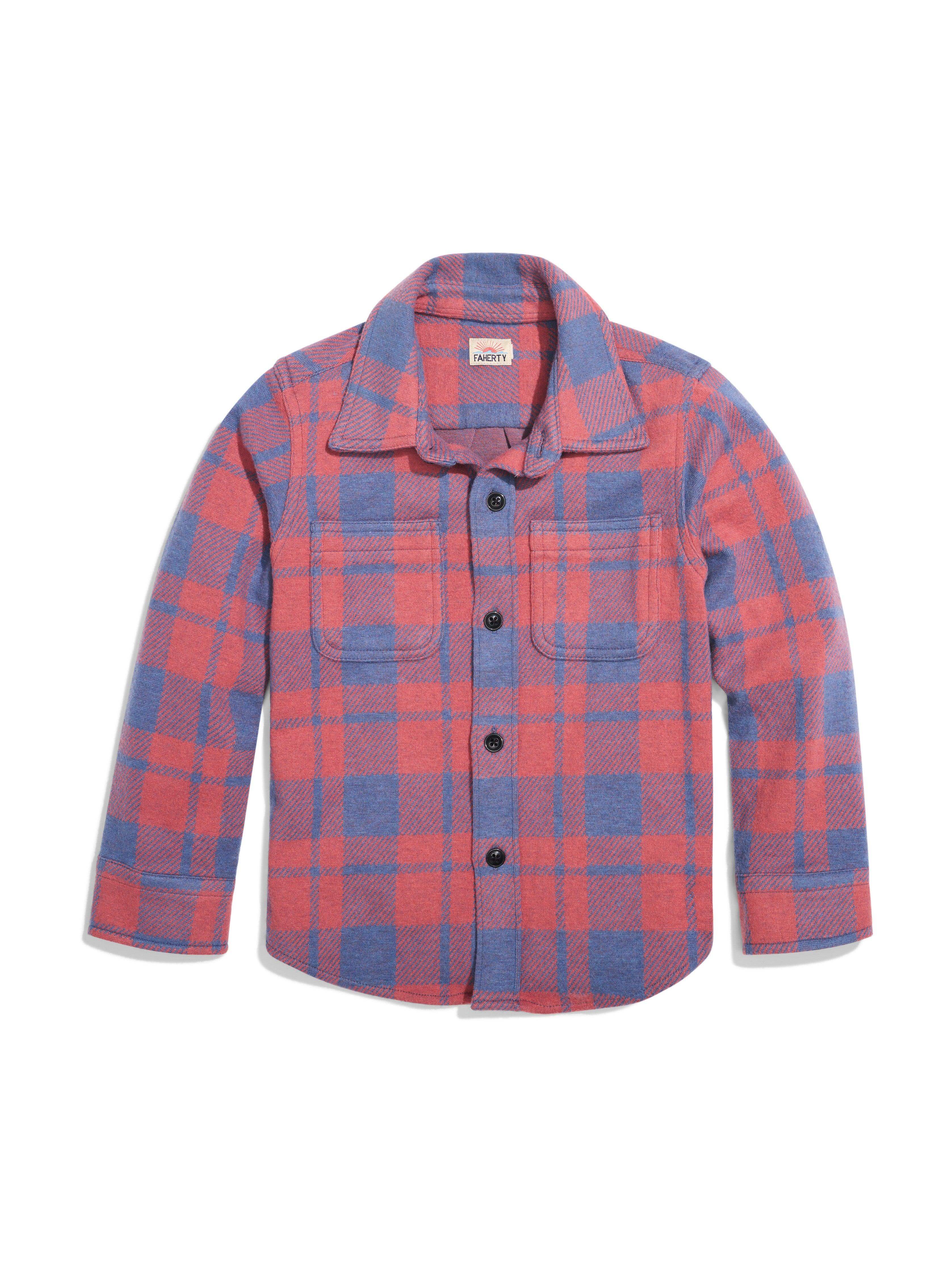 Kids Legend™ Sweater Shirt - Rose Blue Check