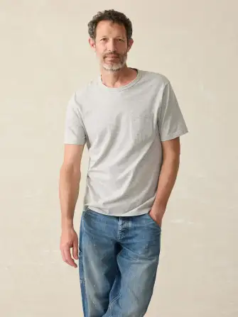 Sunwashed Pocket Tee - Heather Grey
