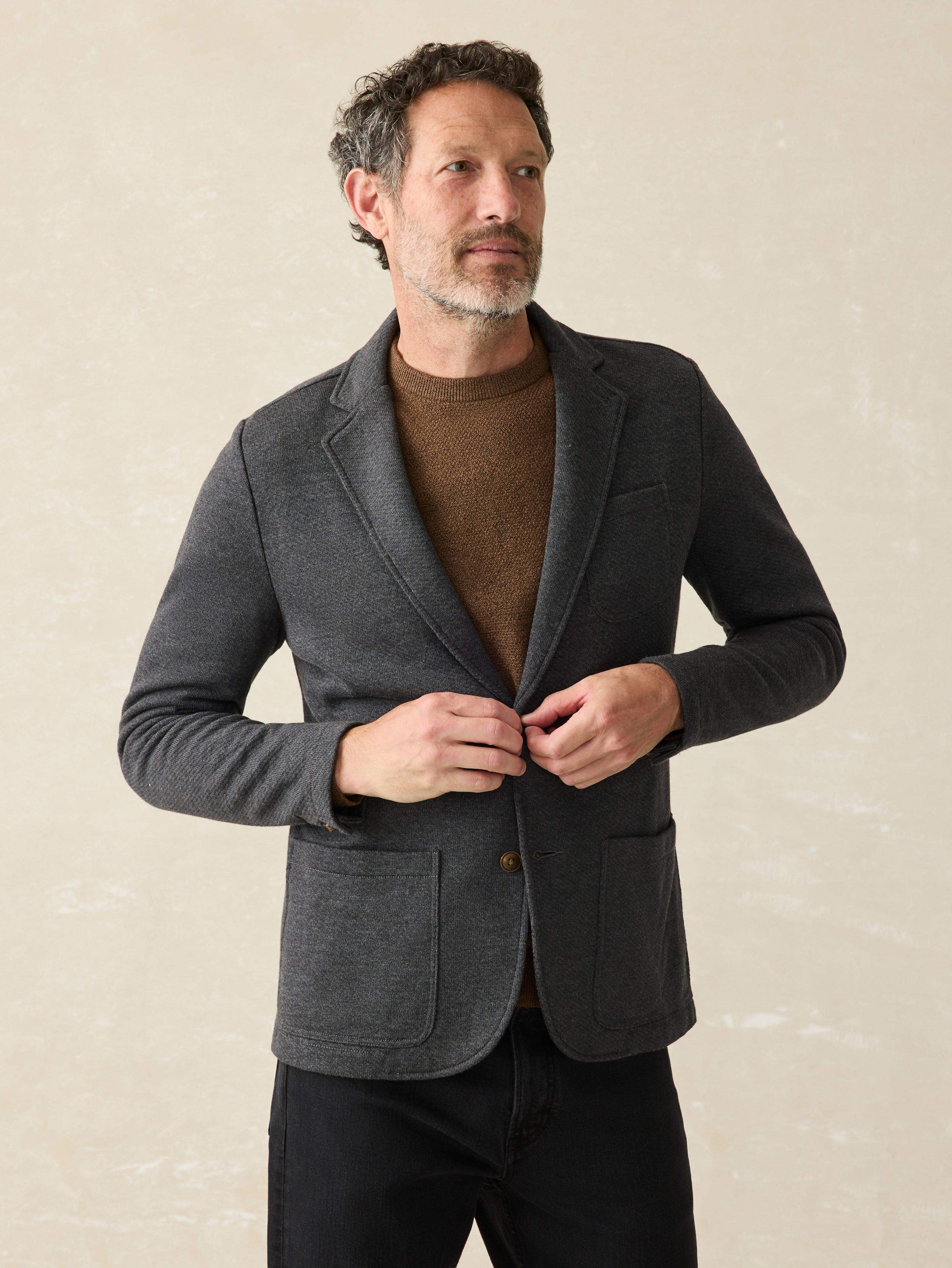 Inlet Knit Blazer (Short) - Black Sky Melange