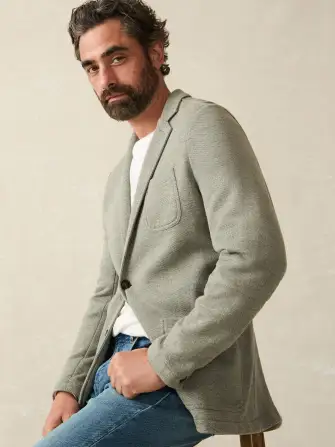 Inlet Knit Blazer (Tall) - Olive Brush Melange(Olive Brush Melange,MT)