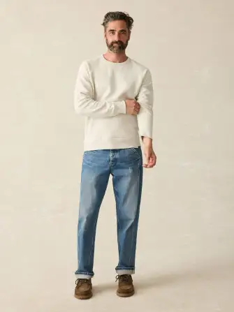 High Standard Fleece Crewneck - Antique Ivory Heather(Antique Ivory Heather,XS)