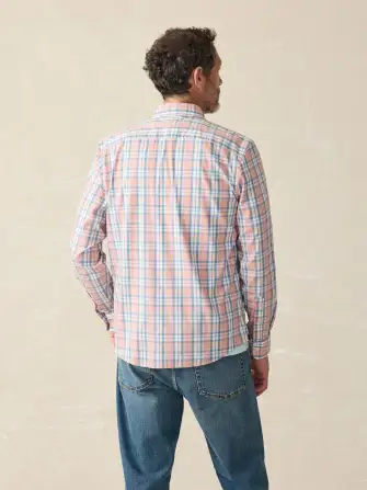 Movement™ Shirt Classic Fit - Ocean Coral Plaid(Ocean Coral Plaid,XS)