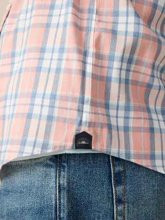 Movement™ Shirt Classic Fit - Ocean Coral Plaid(Ocean Coral Plaid,XS)