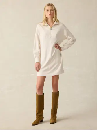 Legend™ Quarter Zip Dress - Off White